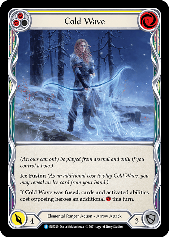 Cold Wave (Yellow) [ELE039] (Tales of Aria) 1st Edition Rainbow Foil - POKÉ JEUX