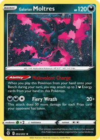 Galarian Moltres (Cosmos Holo) (93/203)  - Miscellaneous Cards & Products