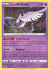 Galarian Articuno (Cosmos Holo) (63/203)  - Miscellaneous Cards & Products