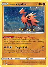 Galarian Zapdos (Cosmos Holo) (82/203)  - Miscellaneous Cards & Products
