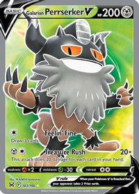 Galarian Perrserker V (Full Art) (183/196)  - SWSH11 Lost Origin Holofoil