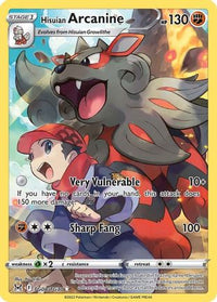 Hisuian Arcanine (TG08/30)  - SWSH11 Lost Origin Trainer Gallery Holofoil