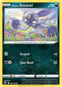 Hisuian Sneasel (Cosmos Holo) (92/189)  - Deck Exclusives Holofoil