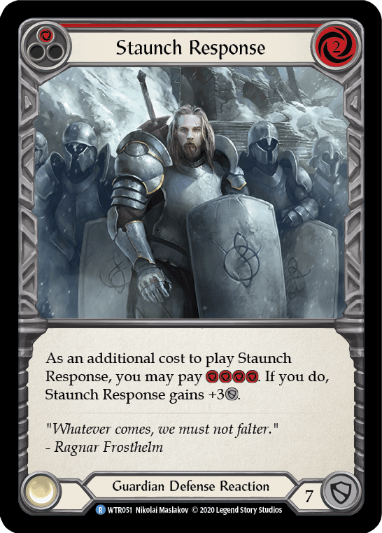 Staunch Response (Red) [U-WTR051] (Welcome to Rathe Unlimited) Unlimited Normal - POKÉ JEUX