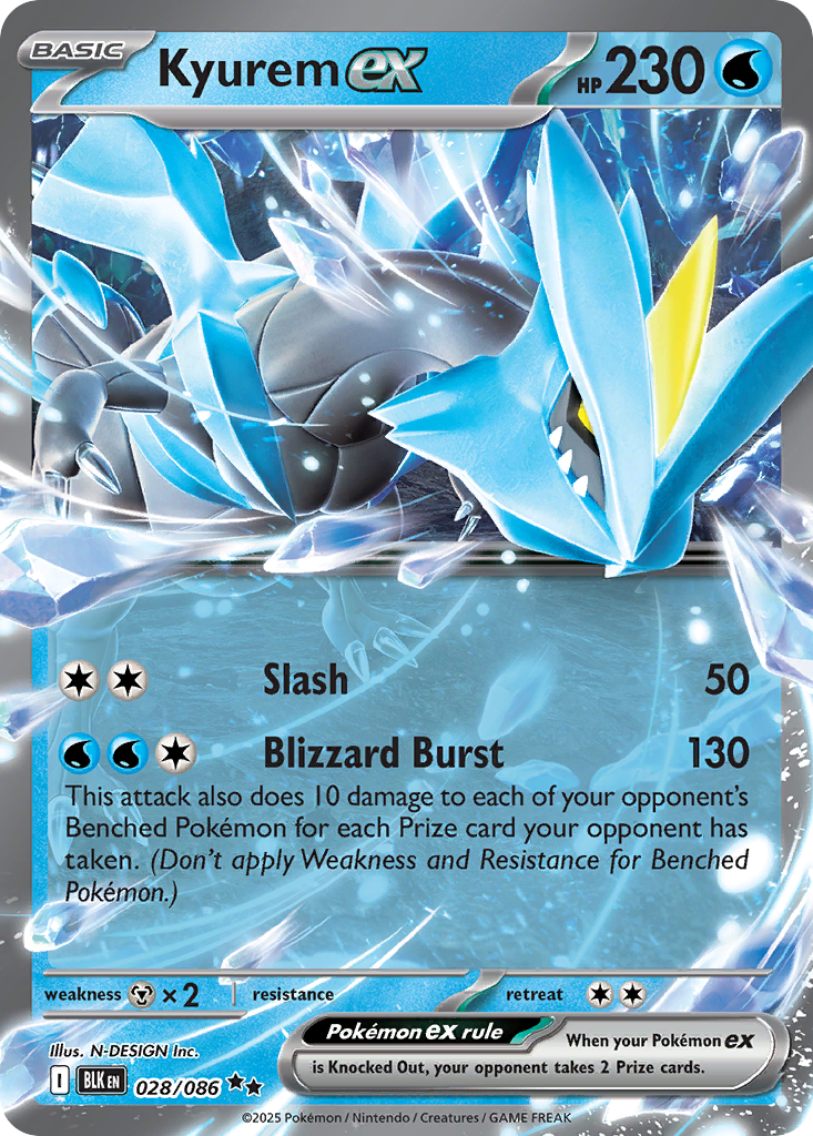 Kyurem ex (Black Bolt) (28) - Jumbo Cards Holofoil