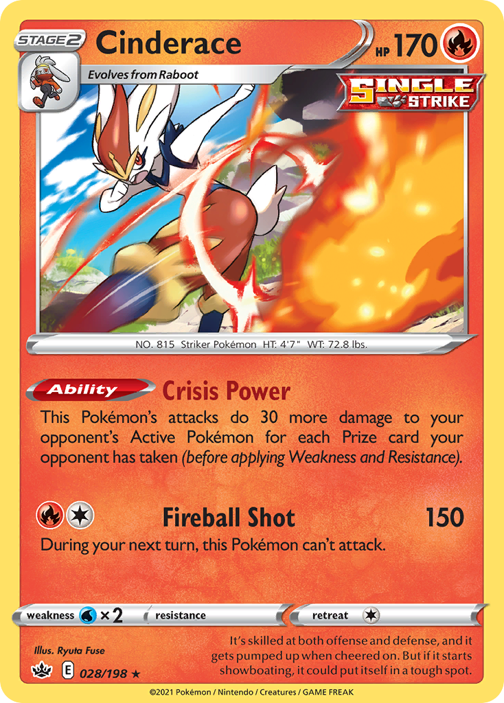 Cinderace (28/132) - Prize Pack Series Cards Holofoil
