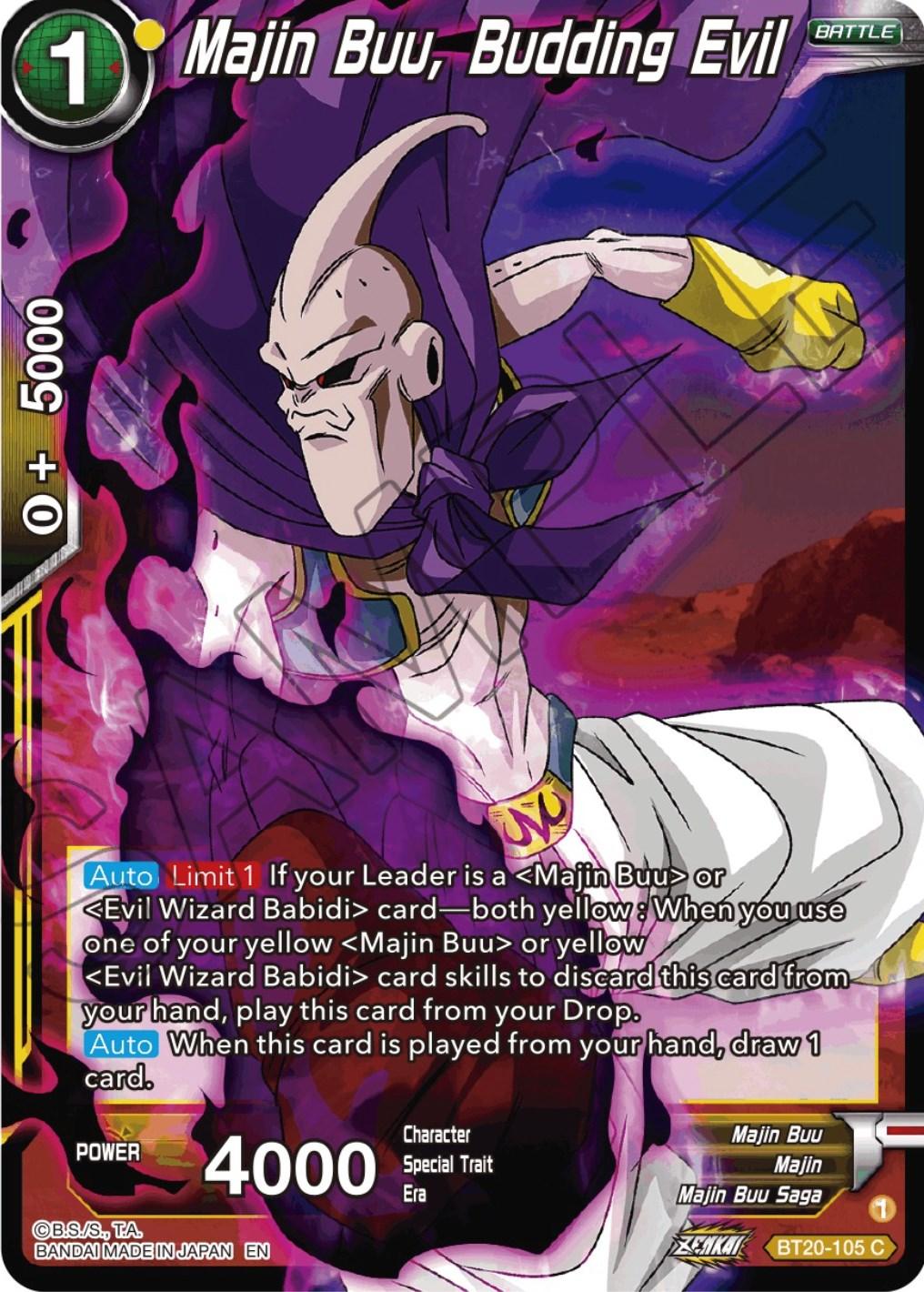 Majin Buu, Budding Evil (BT20-105) [Power Absorbed] - POKÉ JEUX