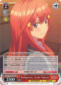 Belligérant, Itsuki Nakano (5HY/W83-E073S SR) [Les quintuplés quintessentiels] 