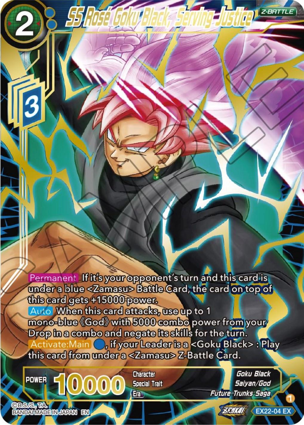 SS Rose Goku Black, Serving Justice (Gold Stamped) (EX22-04) [Ultimate Deck 2023] - POKÉ JEUX