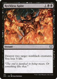 Reckless Spite [Commander 2021]