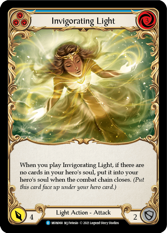 Invigorating Light (Blue) [MON068-RF] (Monarch) 1st Edition Rainbow Foil - POKÉ JEUX