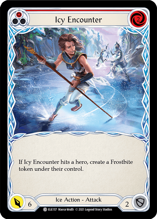 Icy Encounter (Red) [ELE157] (Tales of Aria) 1st Edition Rainbow Foil - POKÉ JEUX