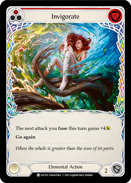 Invigorate (Red) [ELE103] (Tales of Aria) 1st Edition Rainbow Foil - POKÉ JEUX
