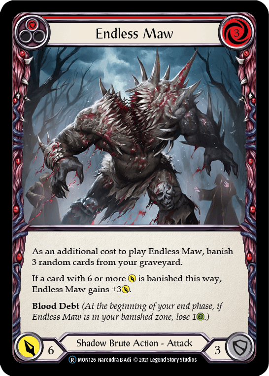 Endless Maw (Red) [U-MON126-RF] (Monarch Unlimited) Unlimited Rainbow Foil - POKÉ JEUX