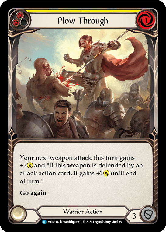 Plow Through (Yellow) [MON114] (Monarch) 1st Edition Normal - POKÉ JEUX