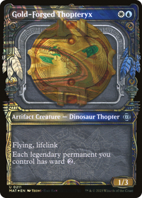 Gold-Forged Thopteryx (Showcase Halo Foil) [March of the Machine: The Aftermath]