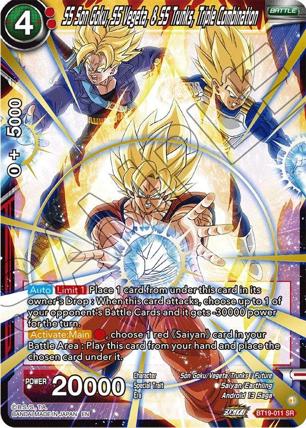 SS Son Goku, SS Vegeta, & SS Trunks, Triple Combination (BT19-011) [Fighter's Ambition] - POKÉ JEUX