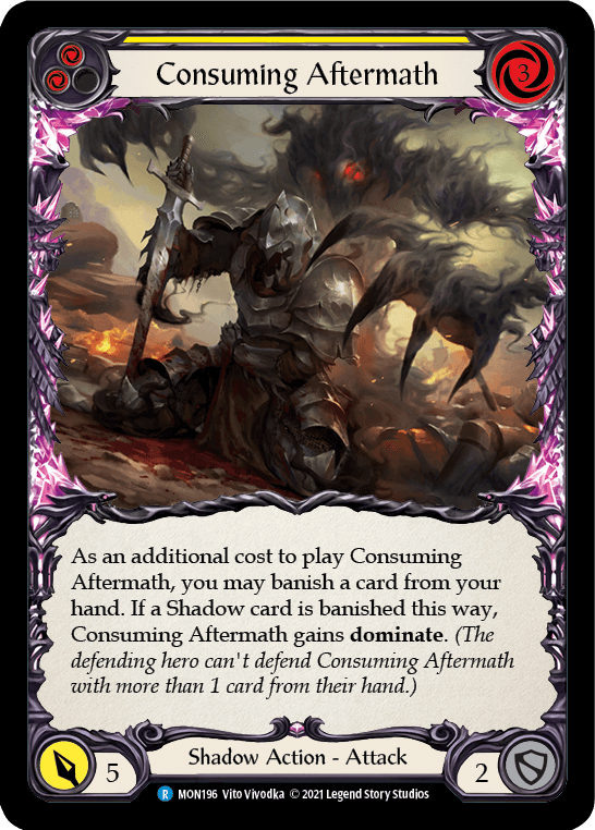 Consuming Aftermath (Yellow) [MON196] (Monarch) 1st Edition Normal - POKÉ JEUX