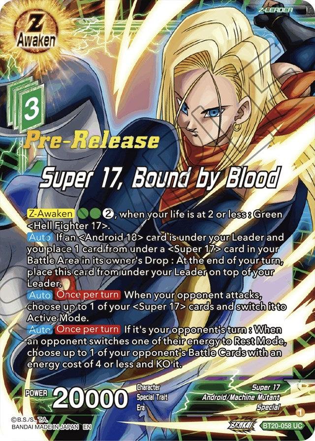 Super 17, Bound by Blood (BT20-058) [Power Absorbed Prerelease Promos] - POKÉ JEUX