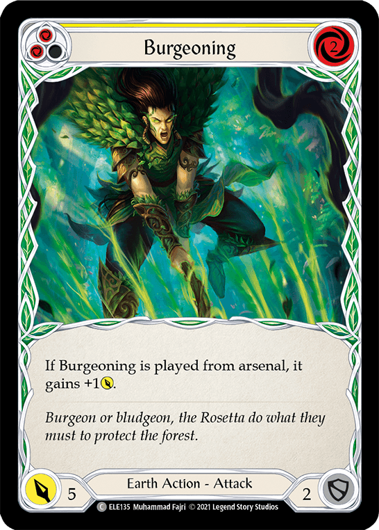 Burgeoning (Yellow) [ELE135] (Tales of Aria) 1st Edition Rainbow Foil - POKÉ JEUX