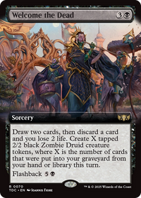 Welcome the Dead (Extended Art) (TDC-070) - Commander: Tarkir: Dragonstorm