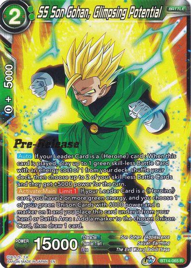 SS Son Gohan, Glimpsing Potential (BT14-065) [Cross Spirits Prerelease Promos] - POKÉ JEUX