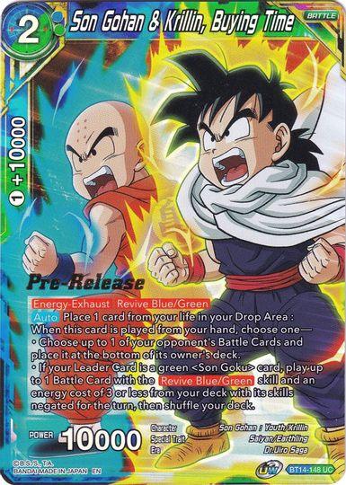 Son Gohan & Krillin, Buying Time (BT14-148) [Cross Spirits Prerelease Promos] - POKÉ JEUX