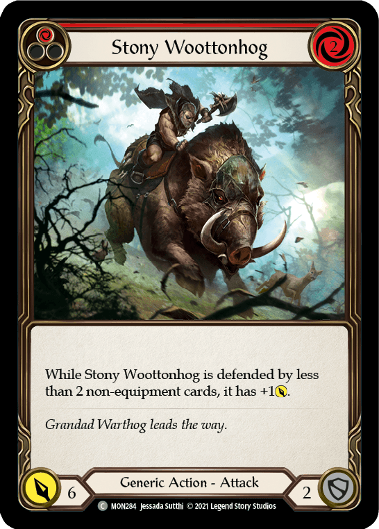 Stony Woottonhog (Red) [MON284] (Monarch) 1st Edition Normal - POKÉ JEUX