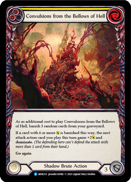 Convulsions from the Bellows of Hell (Yellow) [MON133-RF] (Monarch) 1st Edition Rainbow Foil - POKÉ JEUX