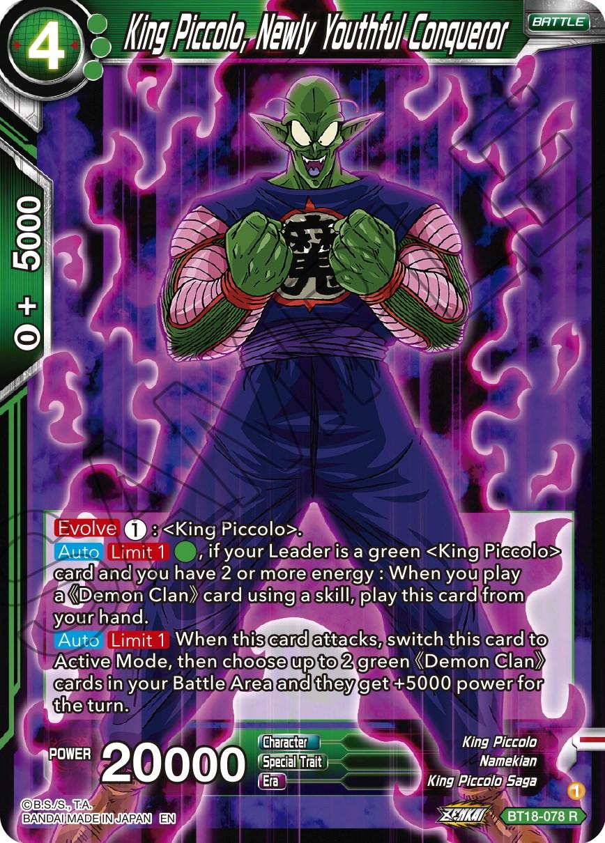 King Piccolo, Newly Youthful Conqueror (BT18-078) [Dawn of the Z-Legends] - POKÉ JEUX