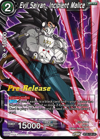 Evil Saiyan, Incipient Malice (BT20-129) [Power Absorbed Prerelease Promos] - POKÉ JEUX