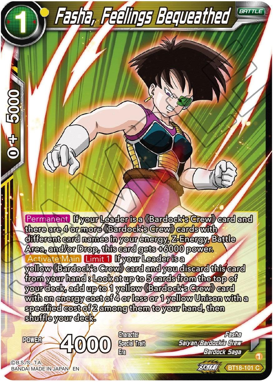 Fasha, Feelings Bequeathed (BT18-101) [Dawn of the Z-Legends] - POKÉ JEUX