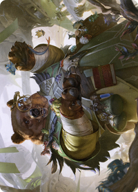 Professor of Zoomancy // Professor of Zoomancy (ASTX-018) - Strixhaven Art Series (Borderless) Foil