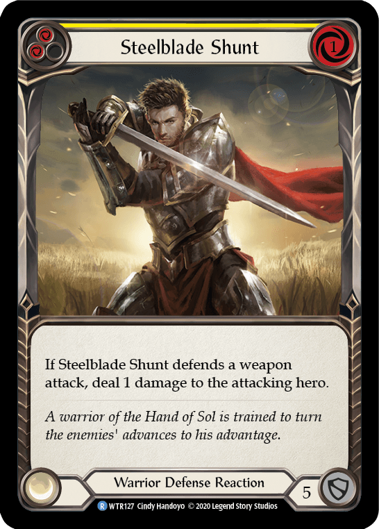 Steelblade Shunt (Yellow) [U-WTR127] (Welcome to Rathe Unlimited) Unlimited Rainbow Foil - POKÉ JEUX