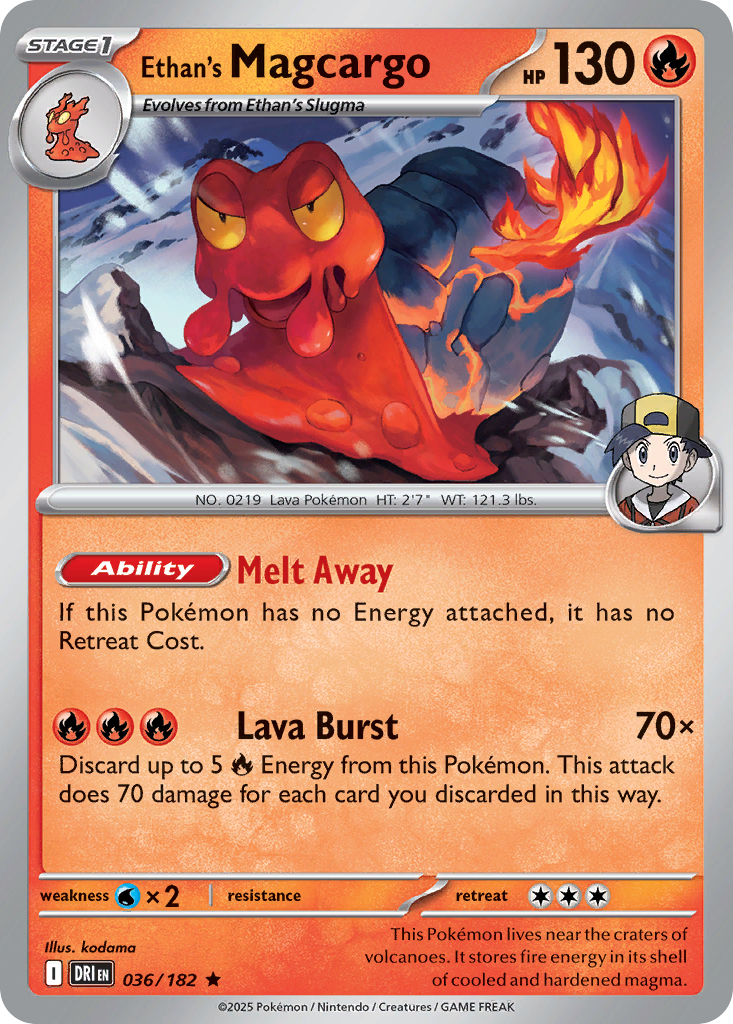 Ethan's Magcargo (Cosmo Holo) (36/182) - Miscellaneous Cards & Products Holofoil