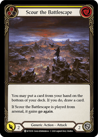Scour the Battlescape (Yellow) [U-WTR195] (Welcome to Rathe Unlimited) Unlimited Rainbow Foil - POKÉ JEUX