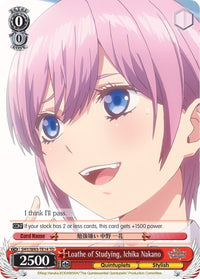 Dégoût d'étudier, Ichika Nakano (5HY/W83-TE14 TD) [Les quintuplés quintessentiels] 