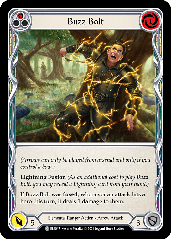Buzz Bolt (Red) [ELE047] (Tales of Aria) 1st Edition Rainbow Foil - POKÉ JEUX