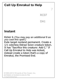 Appelez Emrakul pour aider [Événement inconnu] 