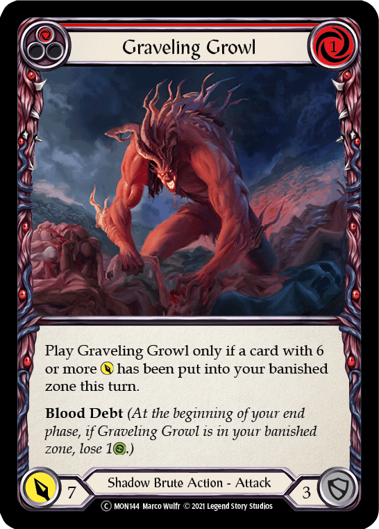 Graveling Growl (Red) [U-MON144-RF] (Monarch Unlimited) Unlimited Rainbow Foil - POKÉ JEUX