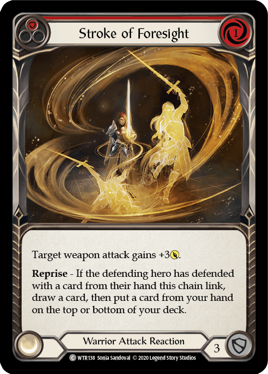 Stroke of Foresight (Red) [U-WTR138] (Welcome to Rathe Unlimited) Unlimited Rainbow Foil - POKÉ JEUX