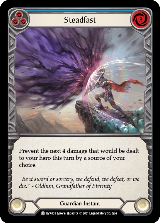 Steadfast (Blue) [EVR035] (Everfest) 1st Edition Rainbow Foil - POKÉ JEUX