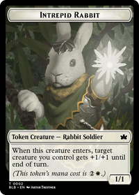 Intrepid Rabbit (BLB-002) - Bloomburrow Tokens