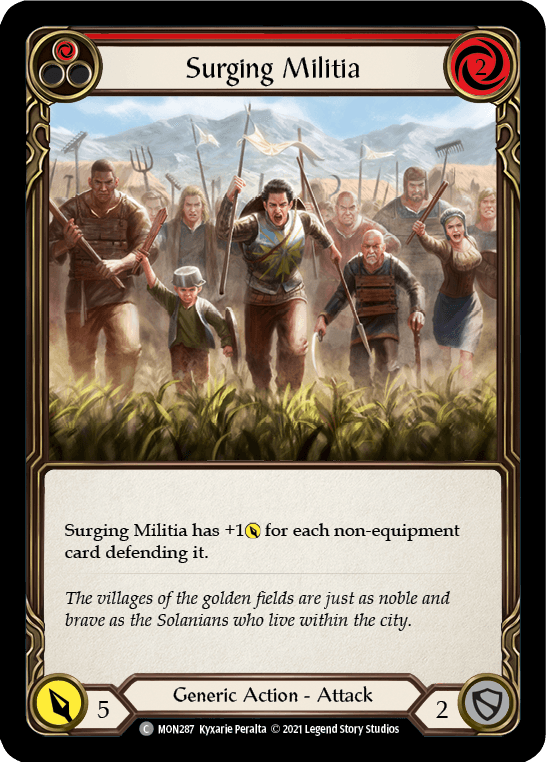 Surging Militia (Red) [MON287] (Monarch) 1st Edition Normal - POKÉ JEUX