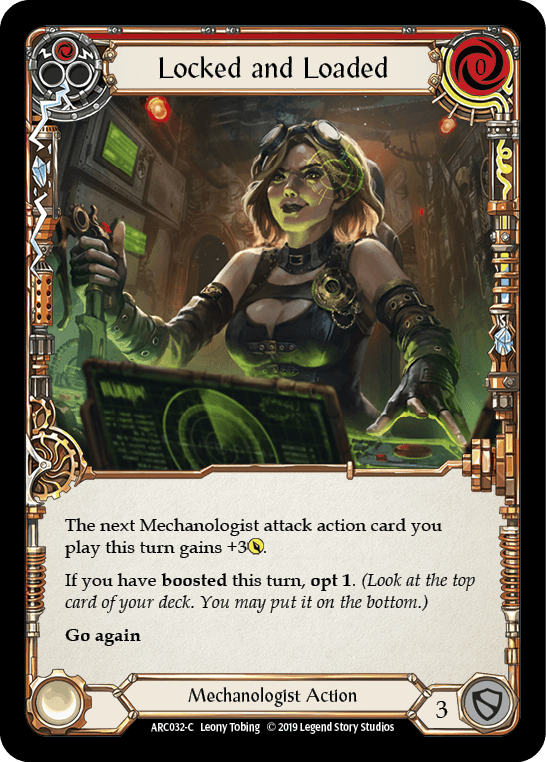 Locked and Loaded (Red) [ARC032-C] (Arcane Rising) 1st Edition Normal - POKÉ JEUX
