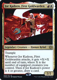 Jor Kadeen, First Goldwarden [Phyrexia: All Will Be One Prerelease Promos]