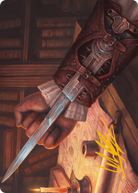 Hidden Blade Art Card (Gold-Stamped Signature) (ASACR-009) - Assassin's Creed Art Series (Borderless) Foil