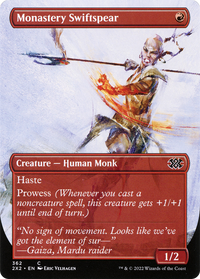 Monastery Swiftspear (Borderless Alternate Art) [Double Masters 2022]