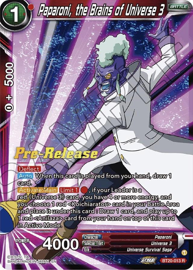 Paparoni, the Brains of Universe 3 (BT20-013) [Power Absorbed Prerelease Promos] - POKÉ JEUX