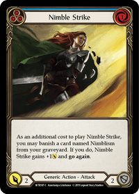 Nimble Strike (Blue) [WTR187-C] (Welcome to Rathe) Alpha Print Rainbow Foil - POKÉ JEUX